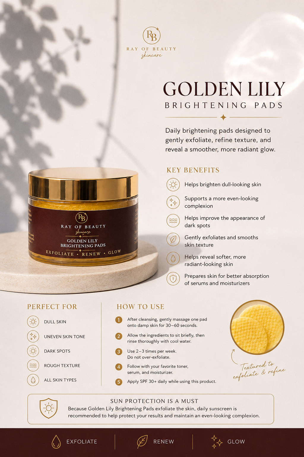 Golden Lily Brightening Pads